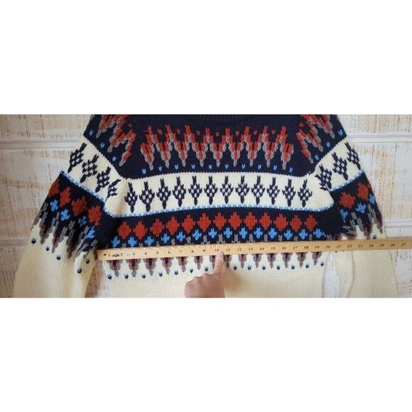 Vintage Rare‎ Gimbels Grandpa Sweater Chunky Ski Sweater Crewneck Sweater - Picture 7 of 14